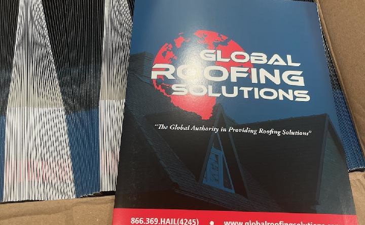 globa roofing business card